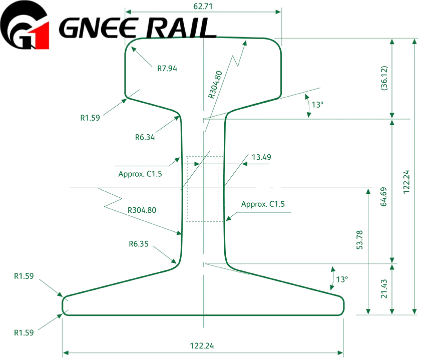 Janpanese Standard JIS 37KG Rail