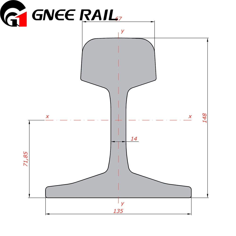 European Standard 50E5 50 UNI Steel Rail