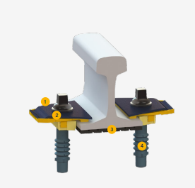 Nabla Rail Clamp fastening System